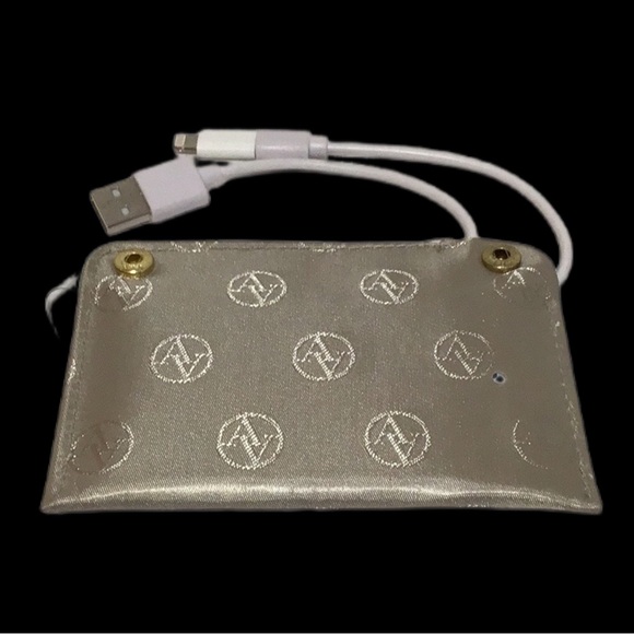 Adrienne Vittadini Wristlet/Clutch with Detachable Phone Charger Pack, Gold - Picture 8 of 10